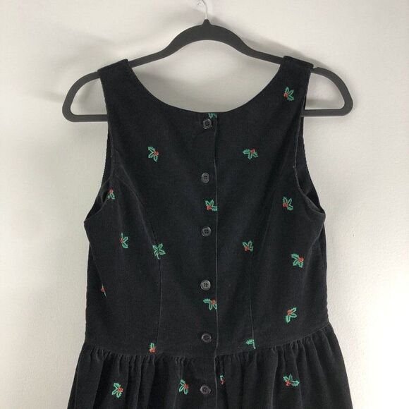 Made By Eagle Eye For All Week Long Size Small Corduroy Dress Holly Christmas - Picture 9 of 15